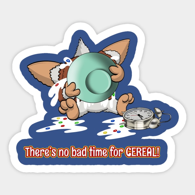 There's no bad time for cereal Sticker by TechnoRetroDads